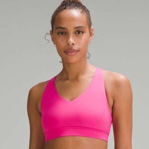 Lululemon Sonic Pink Envital D/DD sport bra size 10